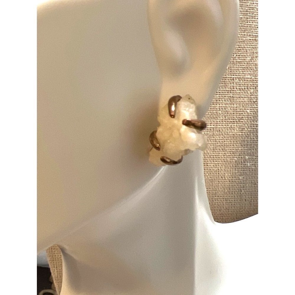White Stone Earrings